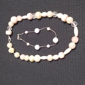 Matching necklace and anklet costume jewelry
